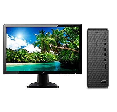 hp slimline s01-pf0309in desktop pc (intel core i3-9100/ 9th gen/ 4gb ram/ 1tb hdd/ no dvd/ 19.5 inch screen/ windows 10 + ms office/3 years warranty) black
